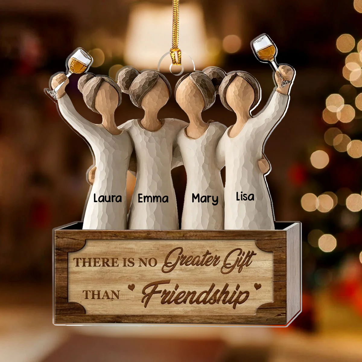 Greater Gift Of Friendship - Personalized 1-Layer Acrylic Ornament