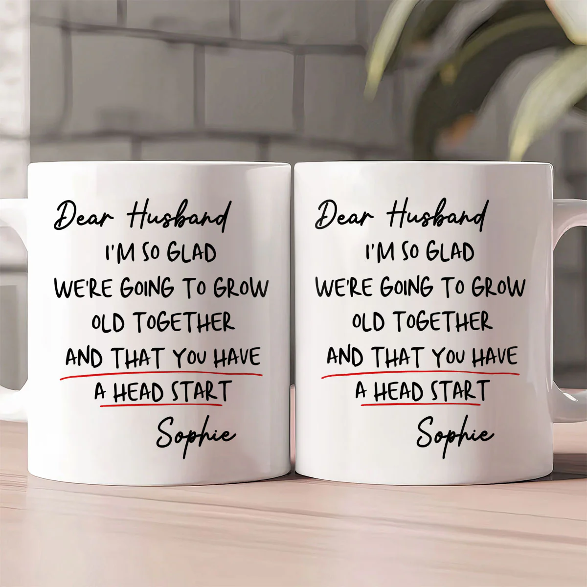 Grow Old Together - Personalized Ceramic Coffee Mug - Image 2