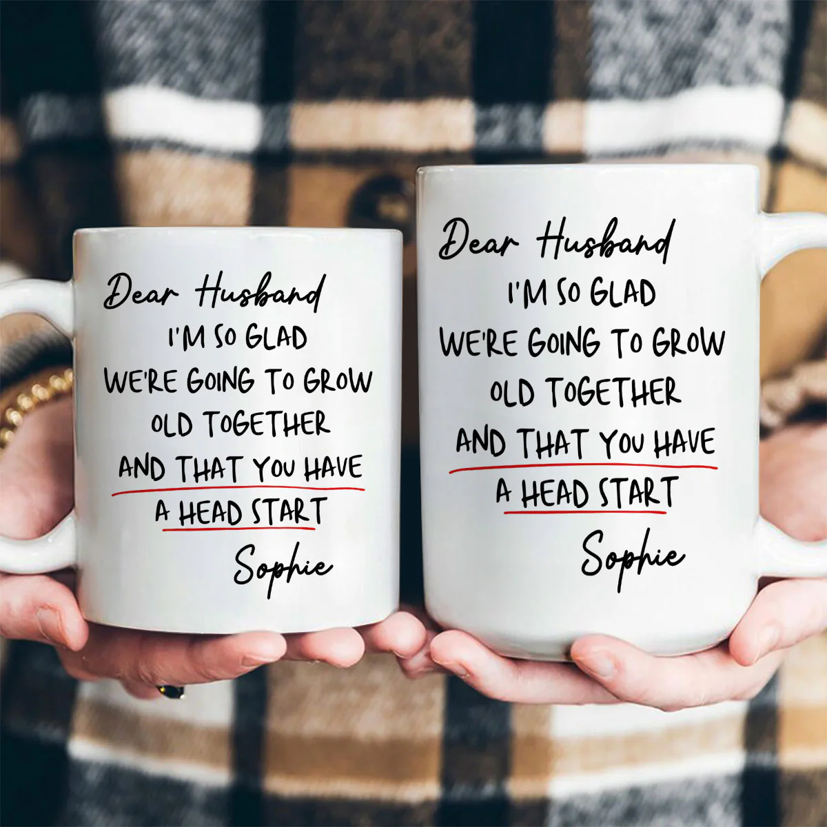 Grow Old Together - Personalized Ceramic Coffee Mug - Image 4
