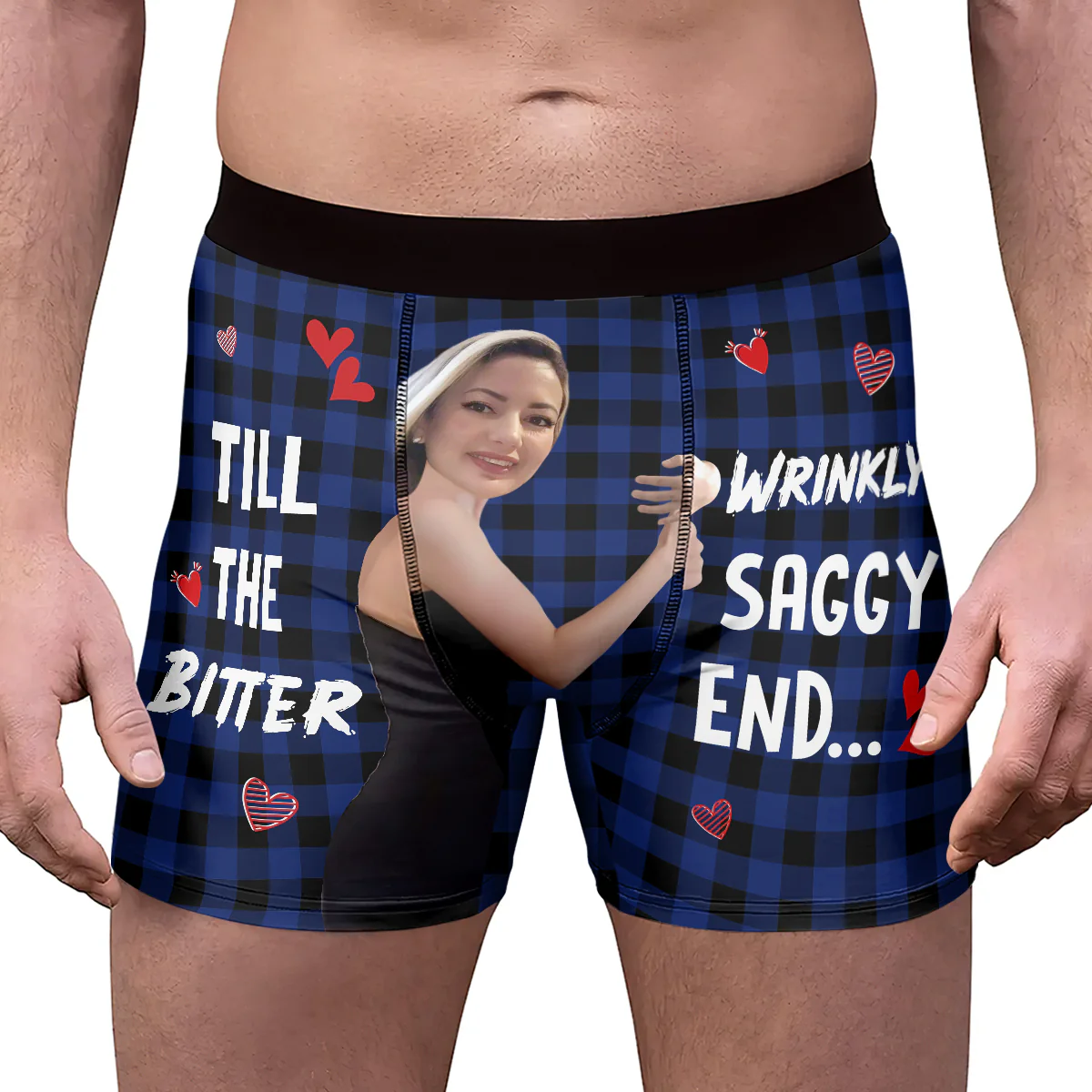 Growing Old, Saggy, & Wrinkly Together - Personalized Men's Boxer Briefs