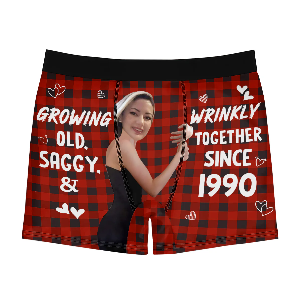 Growing Old, Saggy, & Wrinkly Together - Personalized Men's Boxer Briefs - Image 2