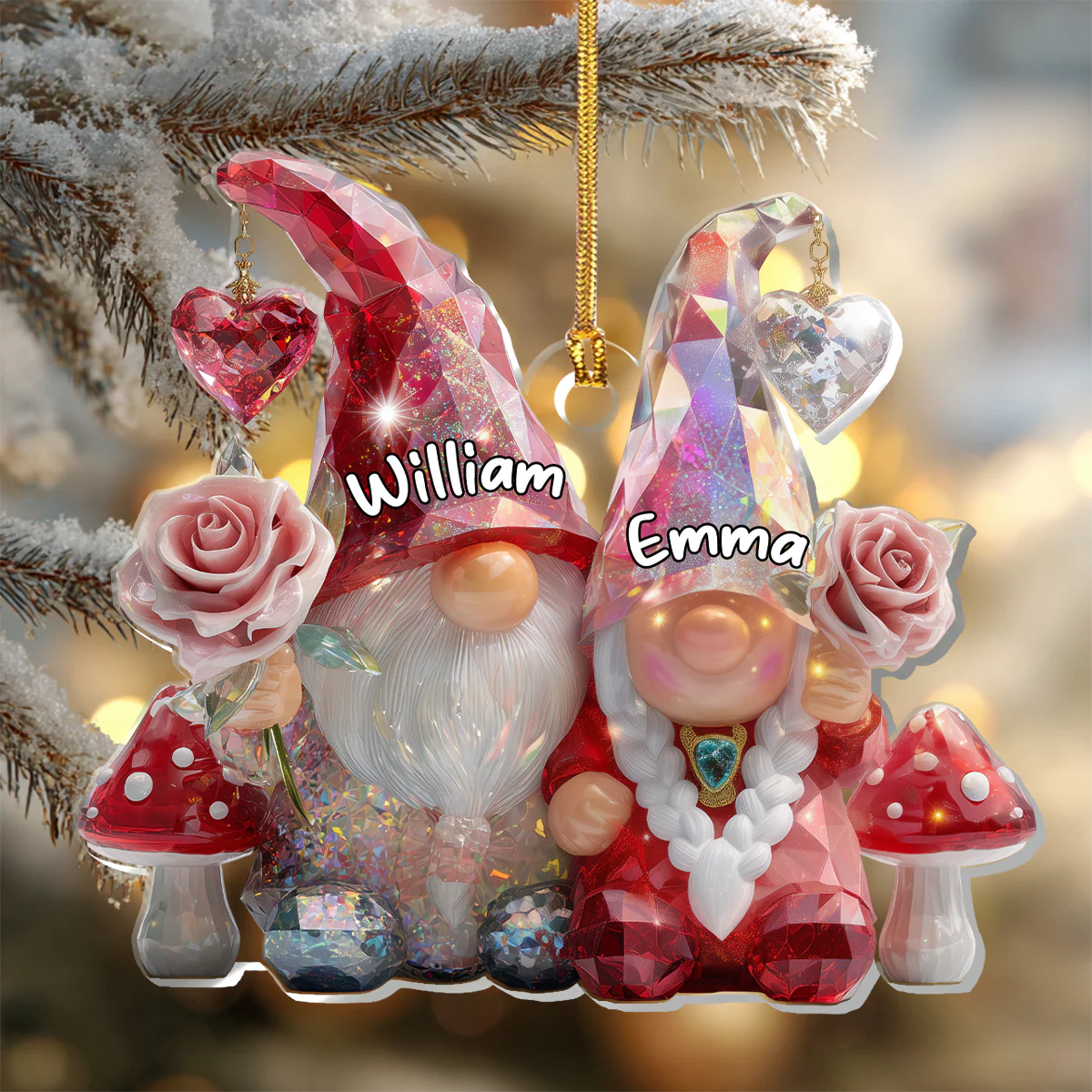 Growing Old Together - Personalized 1-Layer Acrylic Ornament