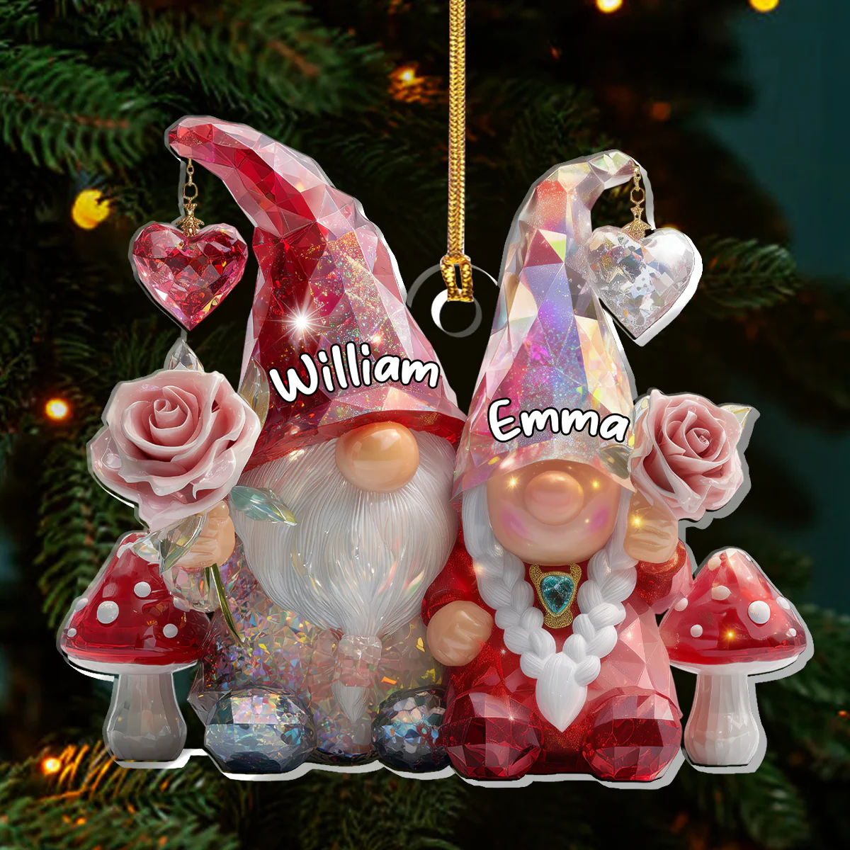 Growing Old Together - Personalized 1-Layer Acrylic Ornament - Image 3