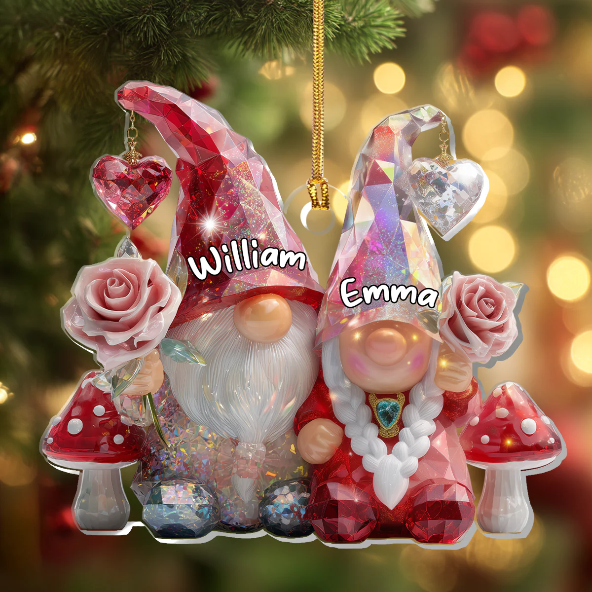 Growing Old Together - Personalized 1-Layer Acrylic Ornament - Image 4