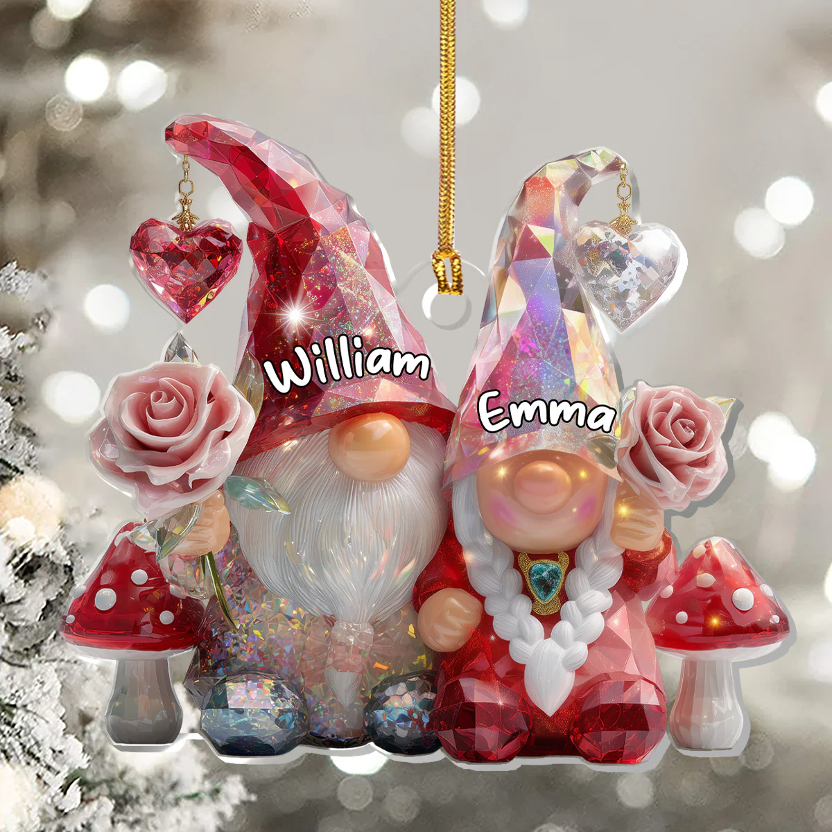 Growing Old Together - Personalized 1-Layer Acrylic Ornament - Image 5
