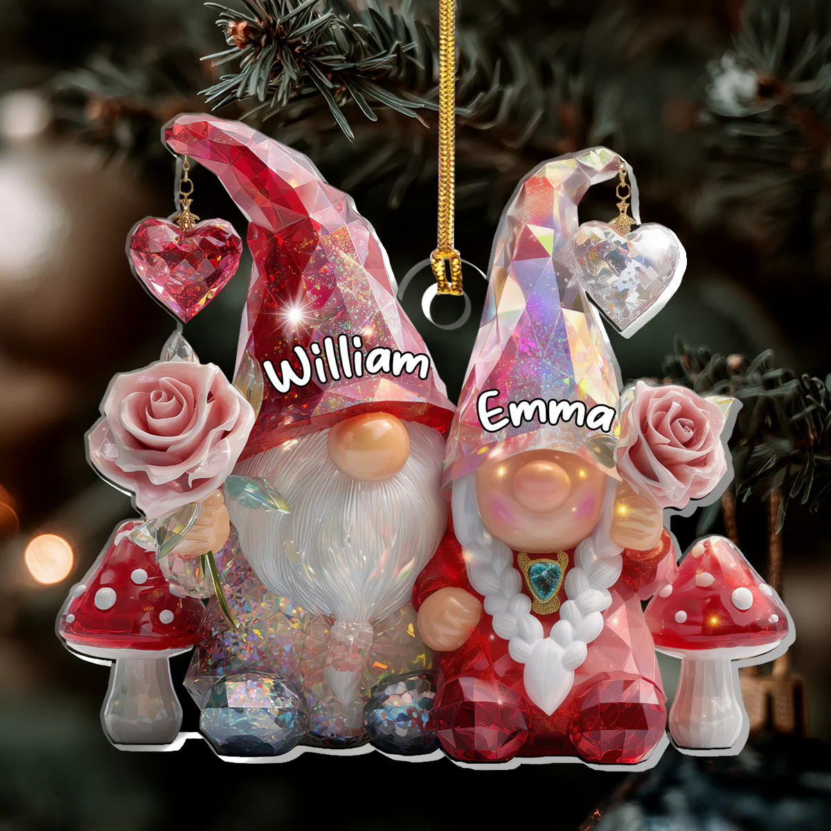Growing Old Together - Personalized 1-Layer Acrylic Ornament - Image 6