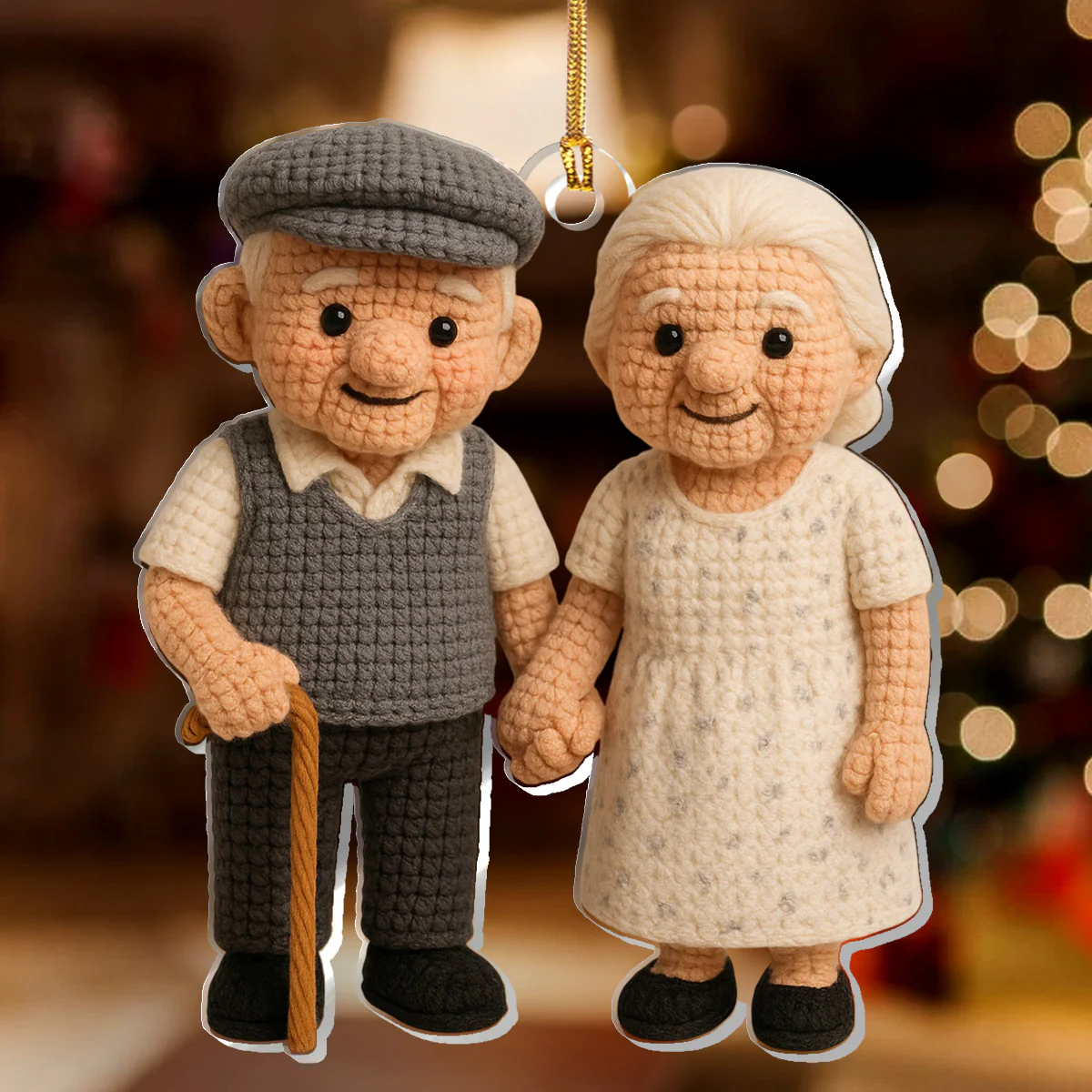 Growing Old Together - Personalized 1-Layer Acrylic Ornament - Image 2