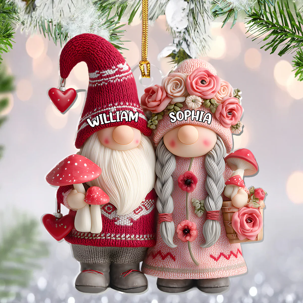 Growing Old Together - Personalized 1-Layer Acrylic Ornament