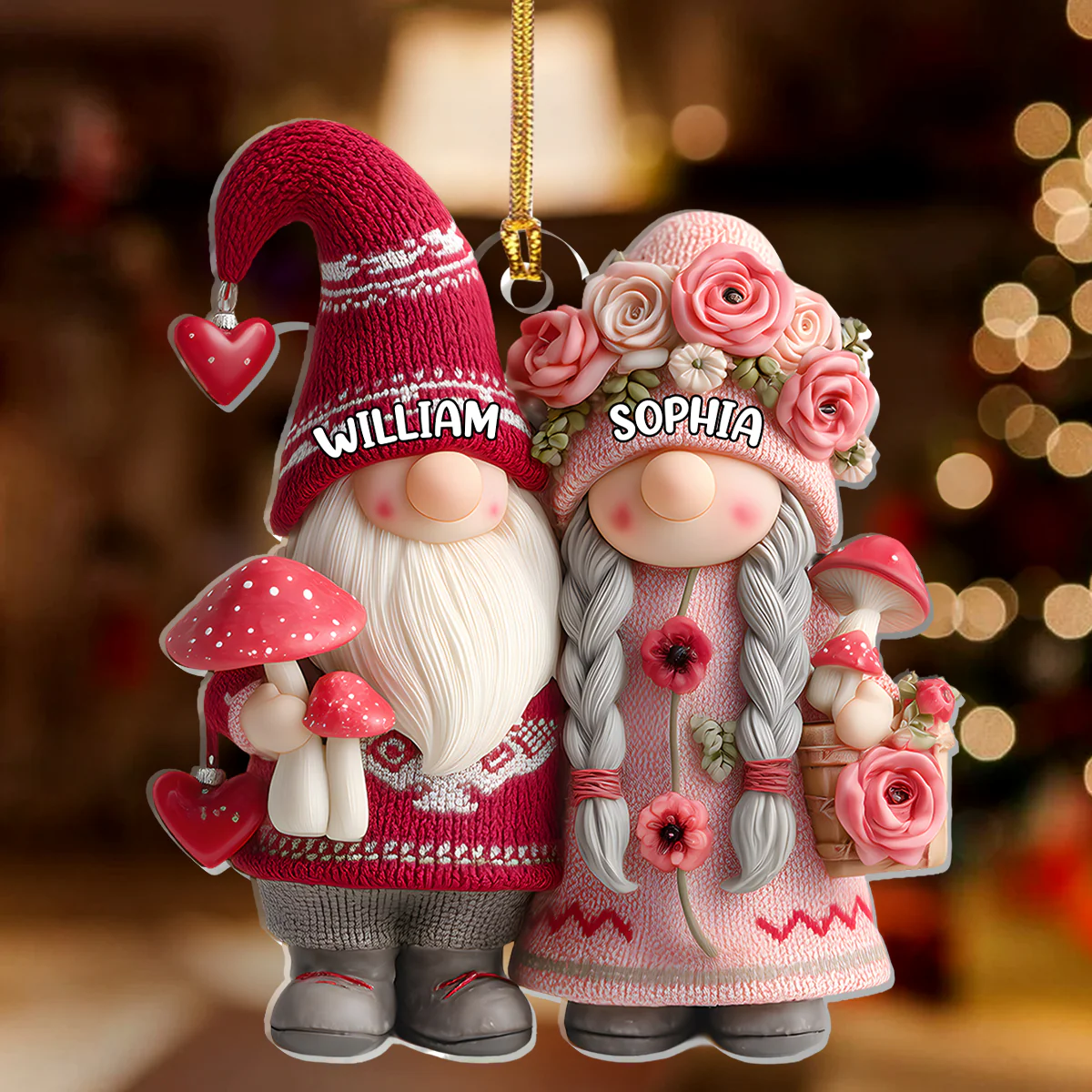 Growing Old Together - Personalized 1-Layer Acrylic Ornament - Image 2