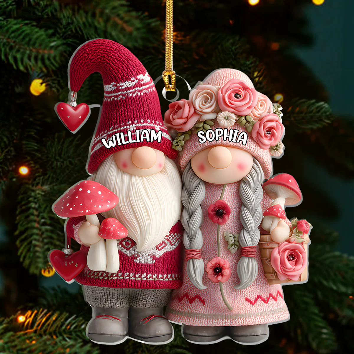 Growing Old Together - Personalized 1-Layer Acrylic Ornament - Image 3