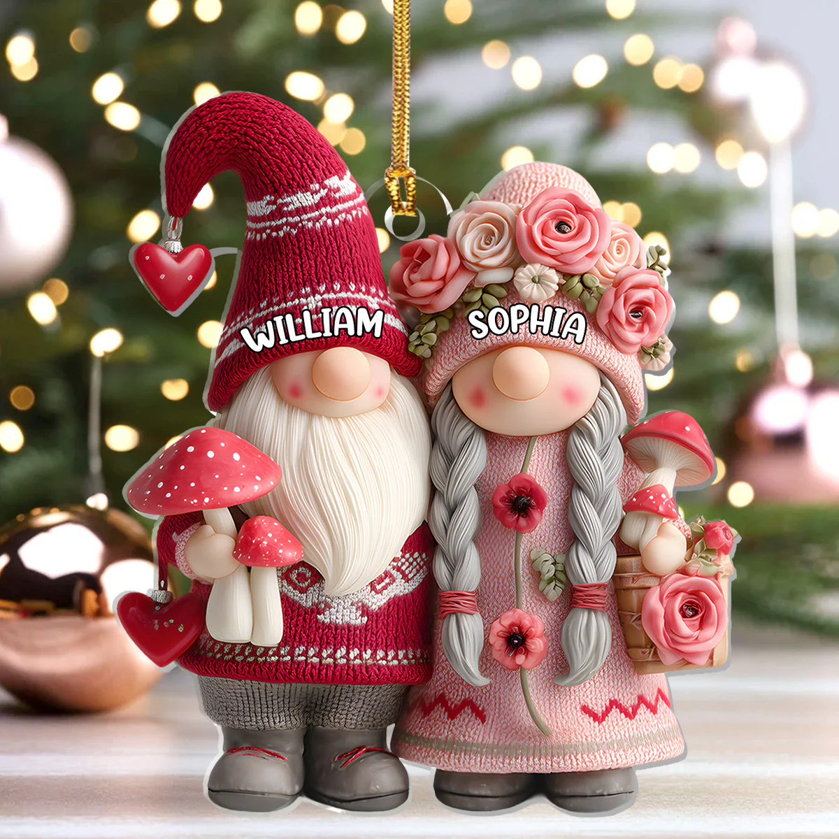 Growing Old Together - Personalized 1-Layer Acrylic Ornament - Image 4