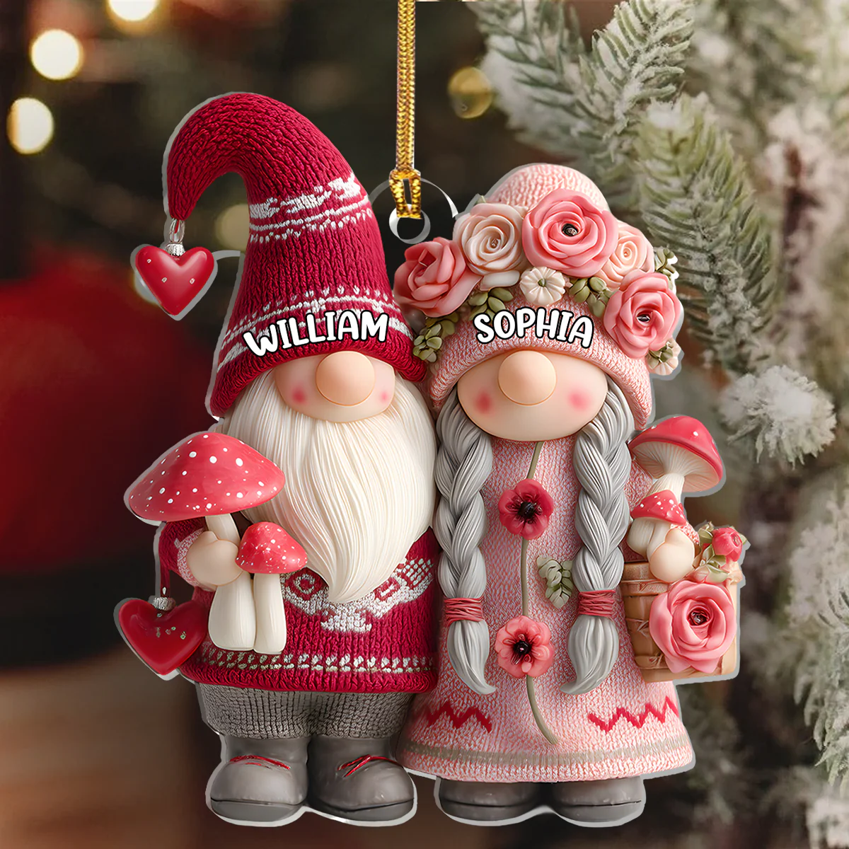 Growing Old Together - Personalized 1-Layer Acrylic Ornament - Image 6