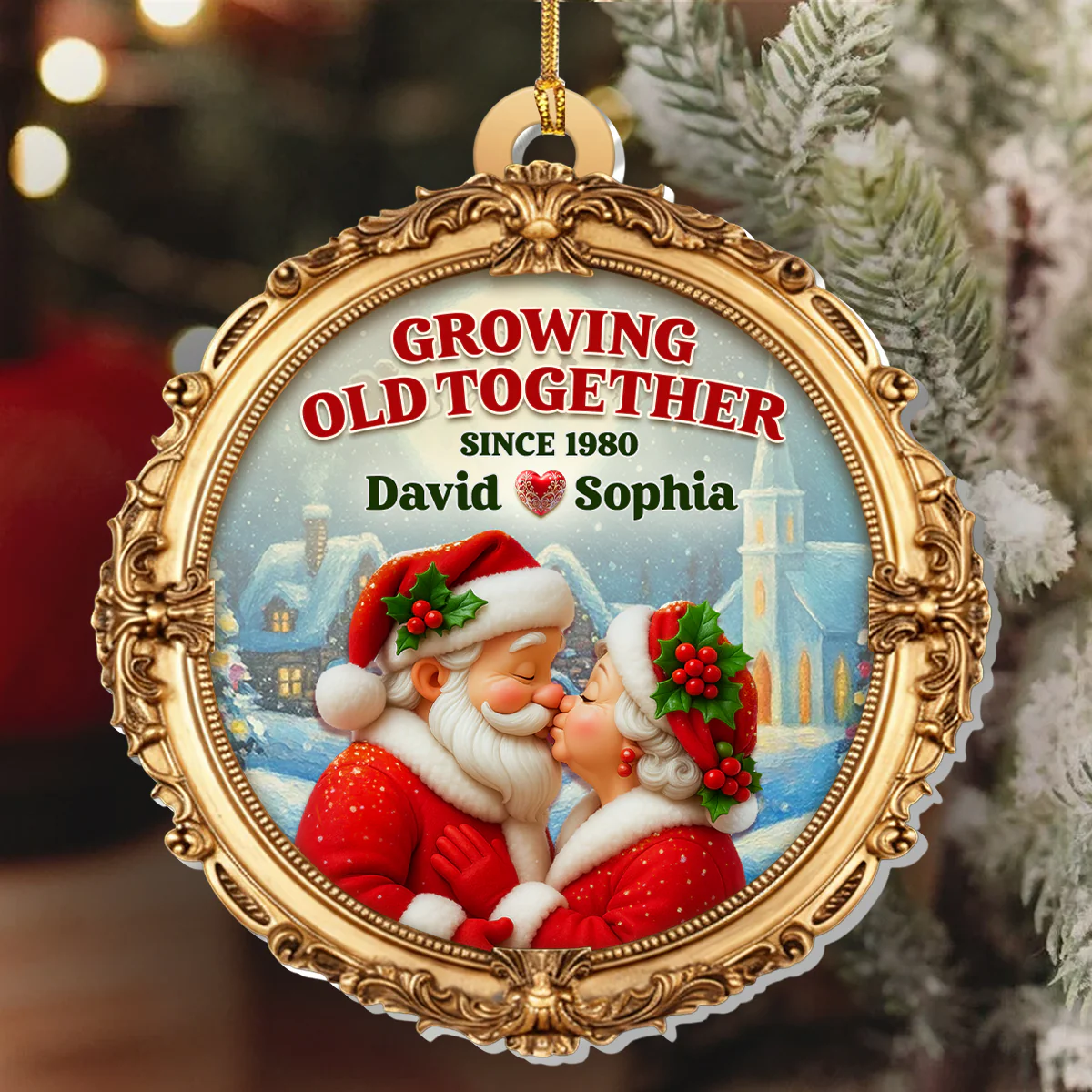 Growing Old Together - Personalized 1-Layer Acrylic Ornament