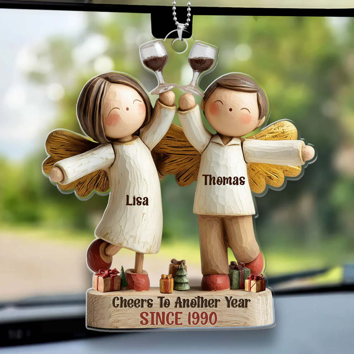 Growing Old Together - Personalized Car Acrylic Hanging Ornament