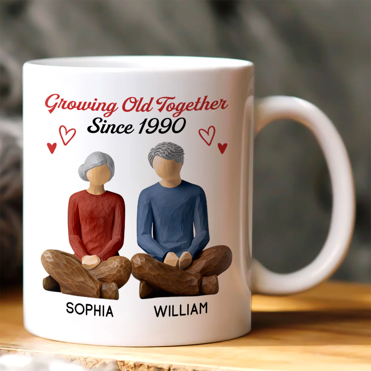 Growing Old Together - Personalized Ceramic Coffee Mug