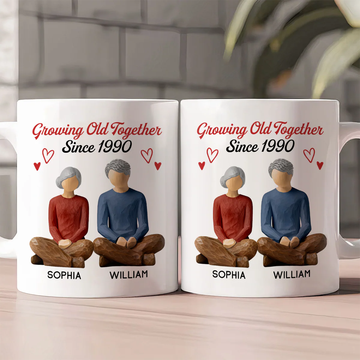Growing Old Together - Personalized Ceramic Coffee Mug - Image 2