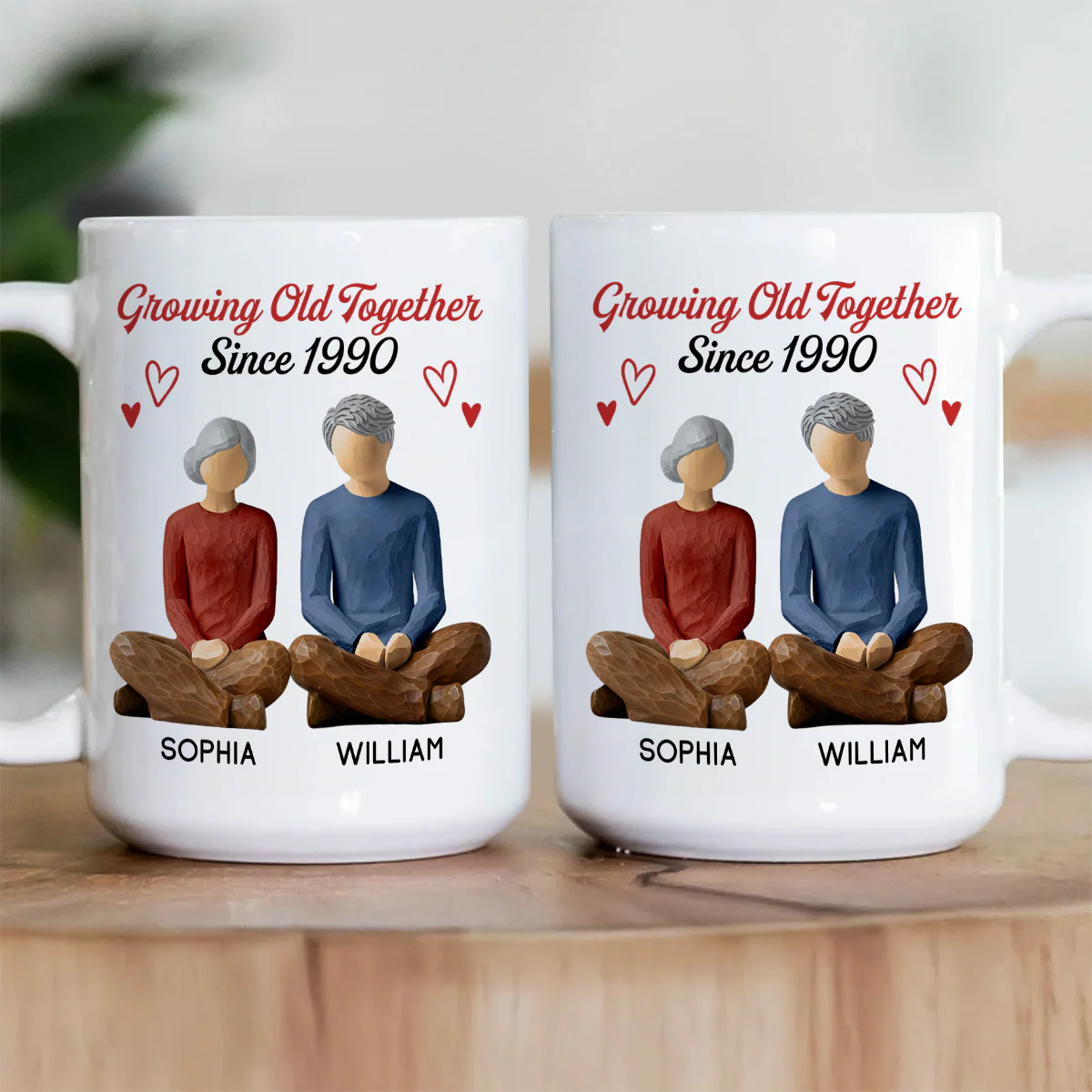 Growing Old Together - Personalized Ceramic Coffee Mug - Image 3