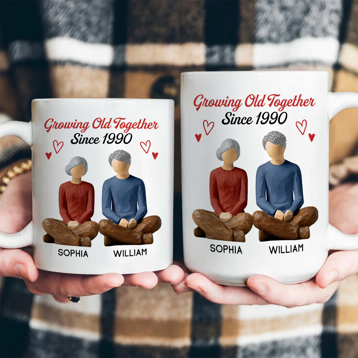 Growing Old Together - Personalized Ceramic Coffee Mug - Image 4