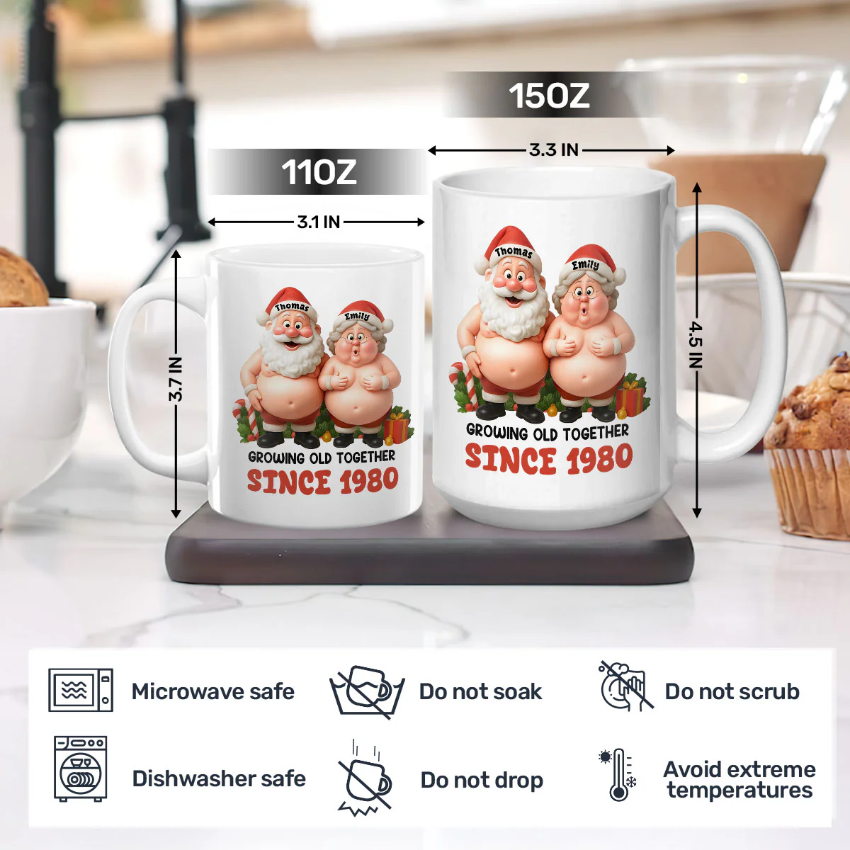 Growing Old Together - Personalized Ceramic Coffee Mug - Image 5