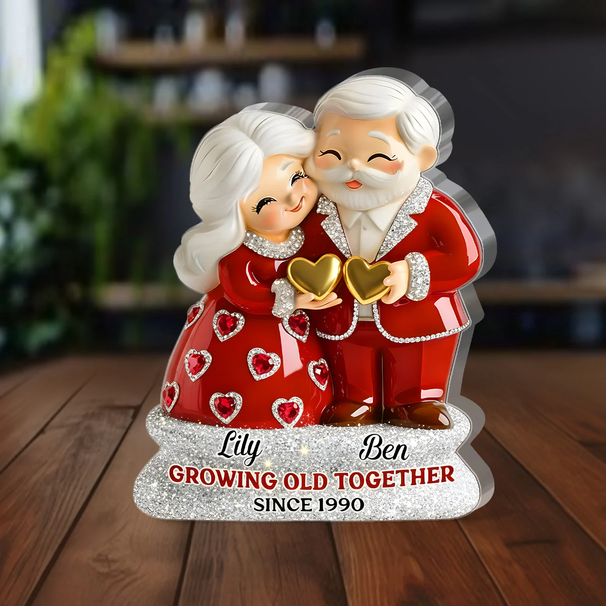 Growing Old Together - Personalized Custom Shaped Acrylic Plaque
