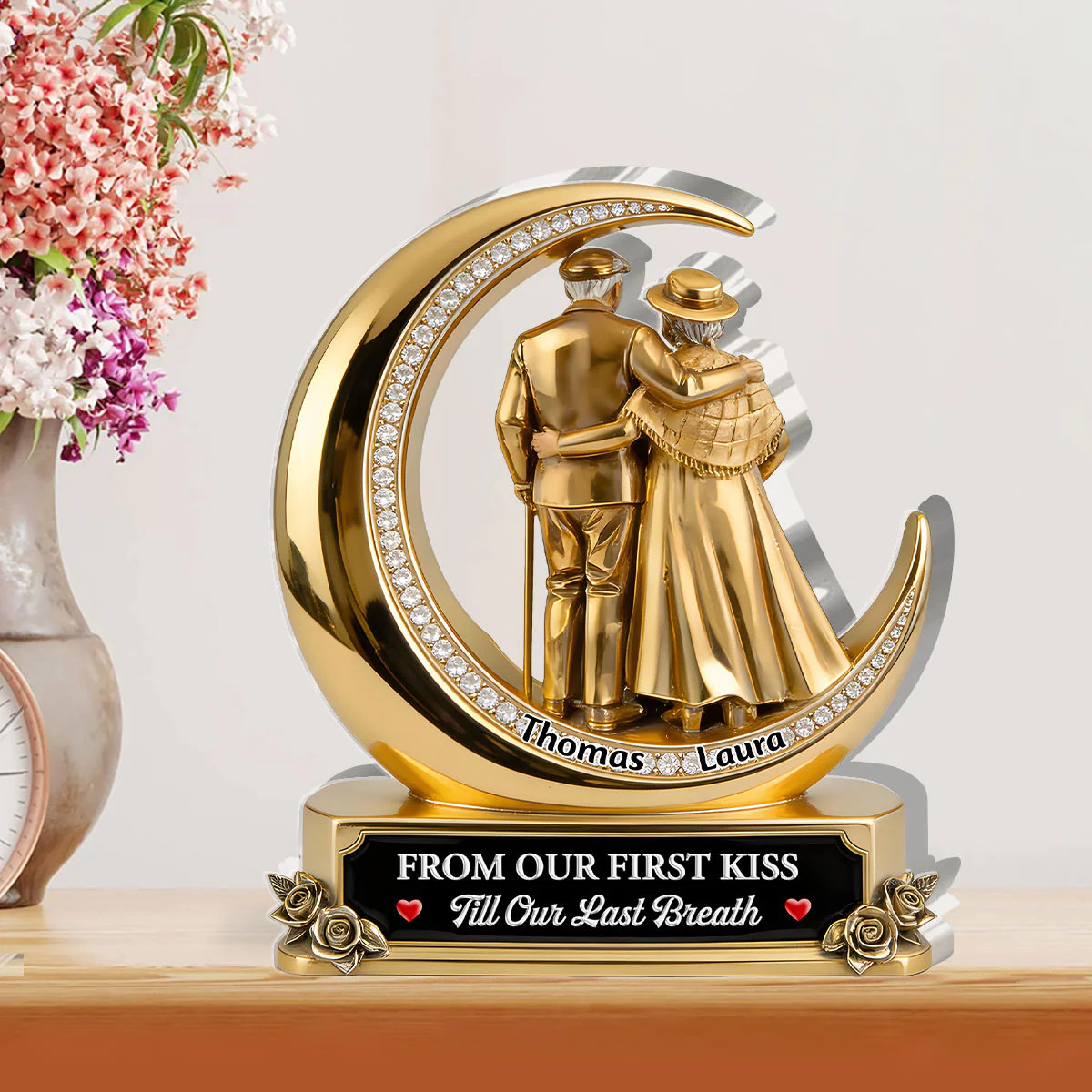 Growing Old Together - Personalized Custom Shaped Acrylic Plaque - Image 2