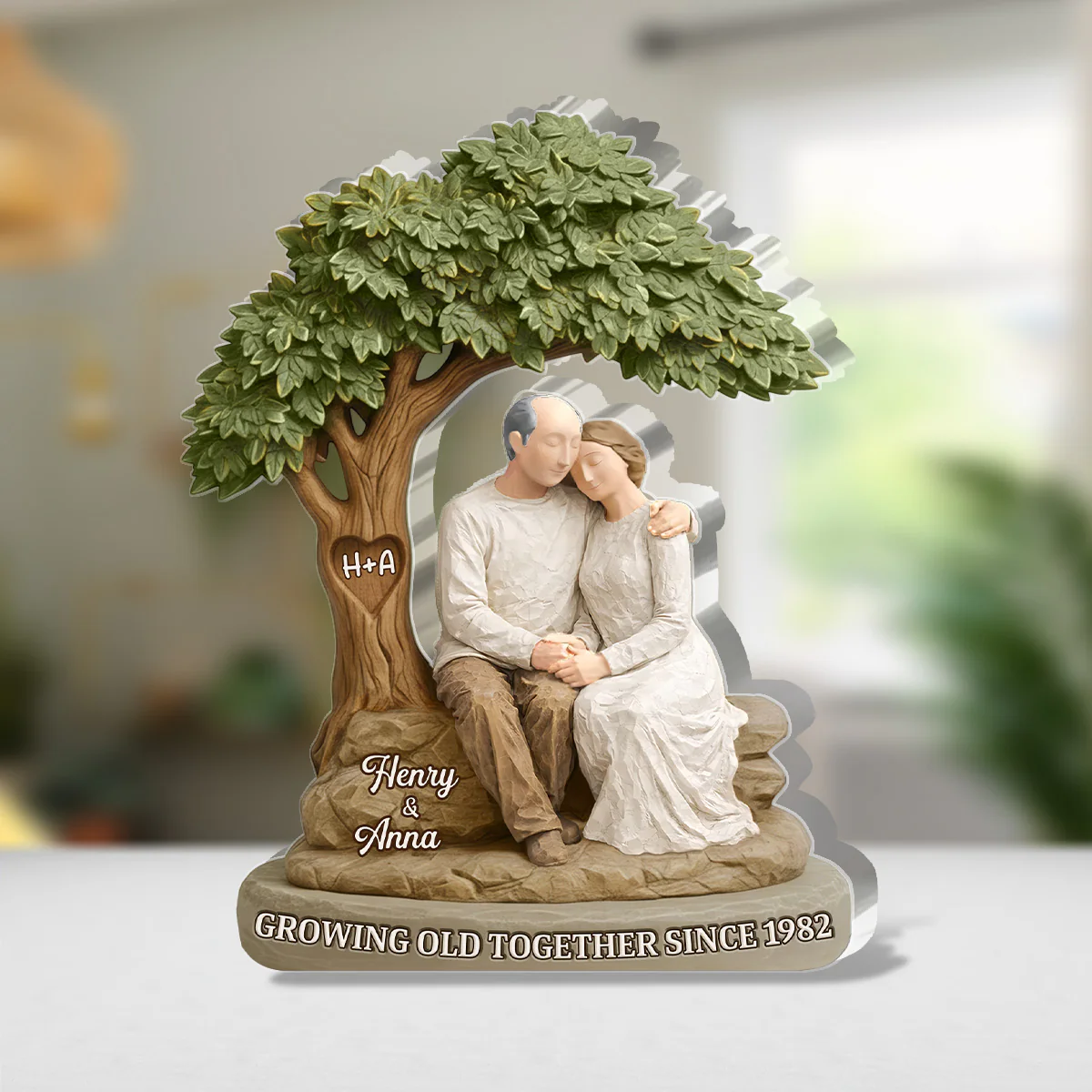 Growing Old Together - Personalized Custom Shaped Acrylic Plaque - Image 4