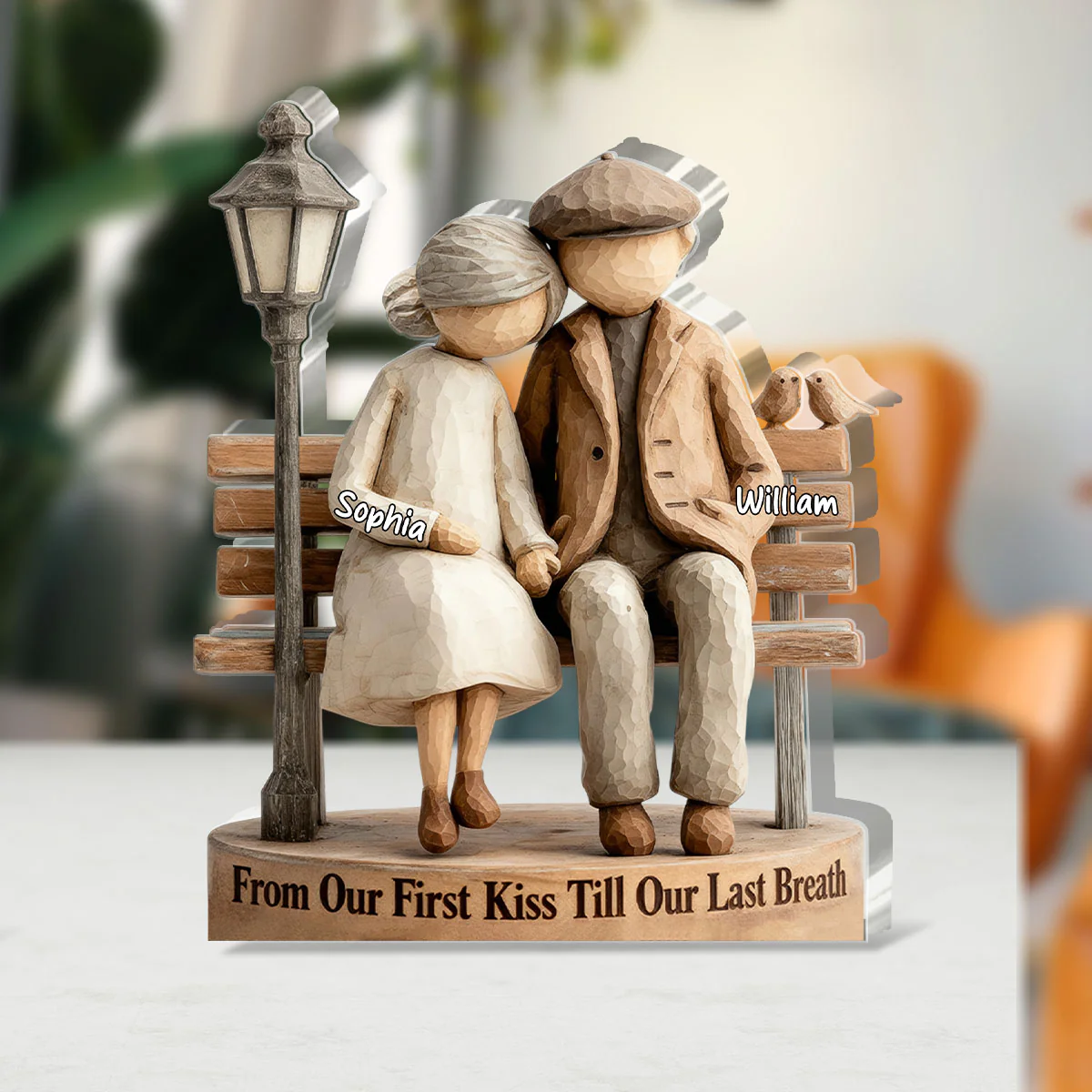 Growing Old Together - Personalized Custom Shaped Squared Acrylic Plaque - Image 3