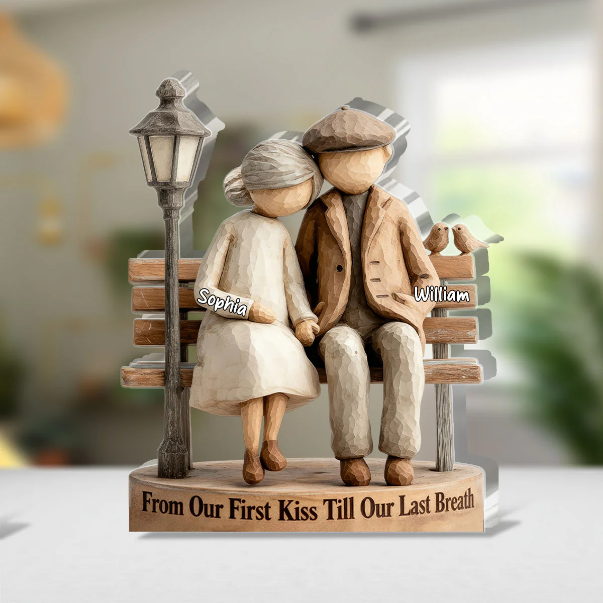Growing Old Together - Personalized Custom Shaped Squared Acrylic Plaque - Image 4
