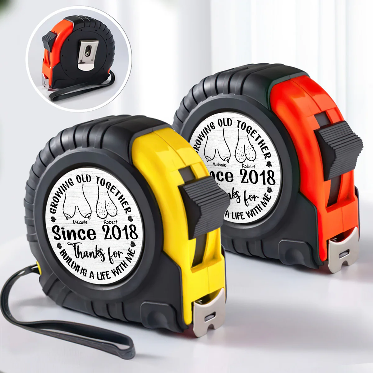Growing Old Together - Personalized Tape Measure - Image 3
