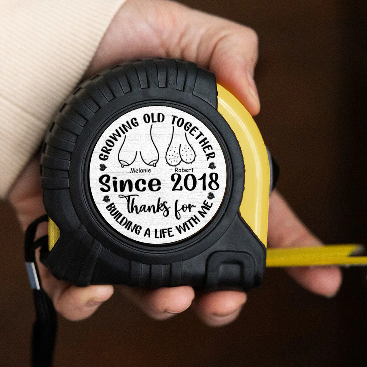 Growing Old Together - Personalized Tape Measure - Image 4