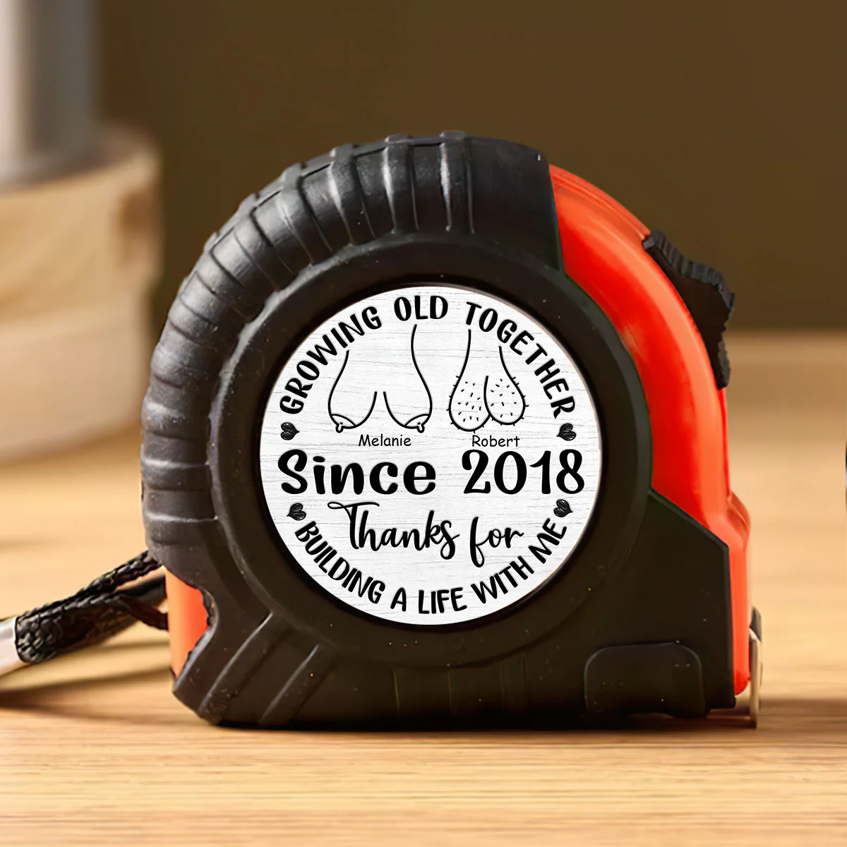 Growing Old Together - Personalized Tape Measure - Image 5