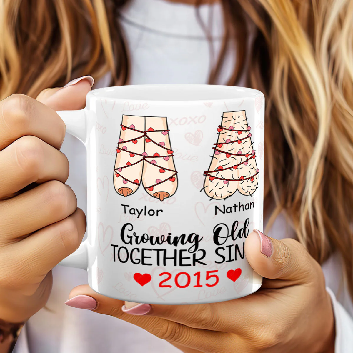 Growing Old Together Since - Personalized Mug - Image 2