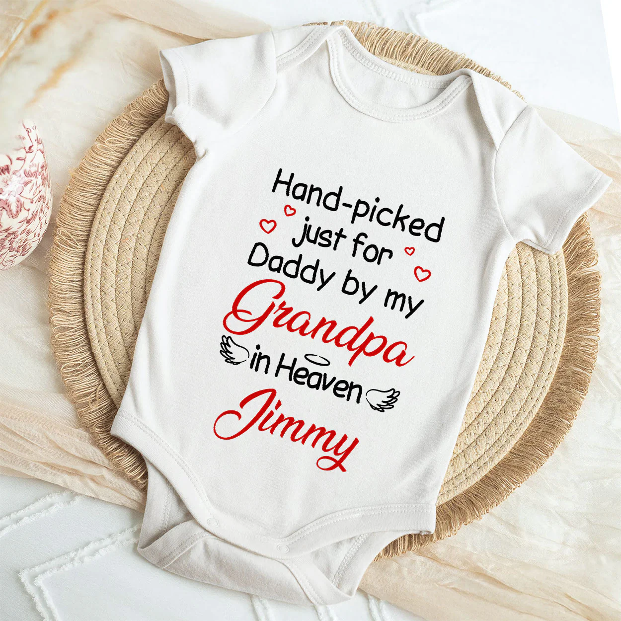 Hand-Picked For Daddy - Personalized Baby Onesie - Image 4