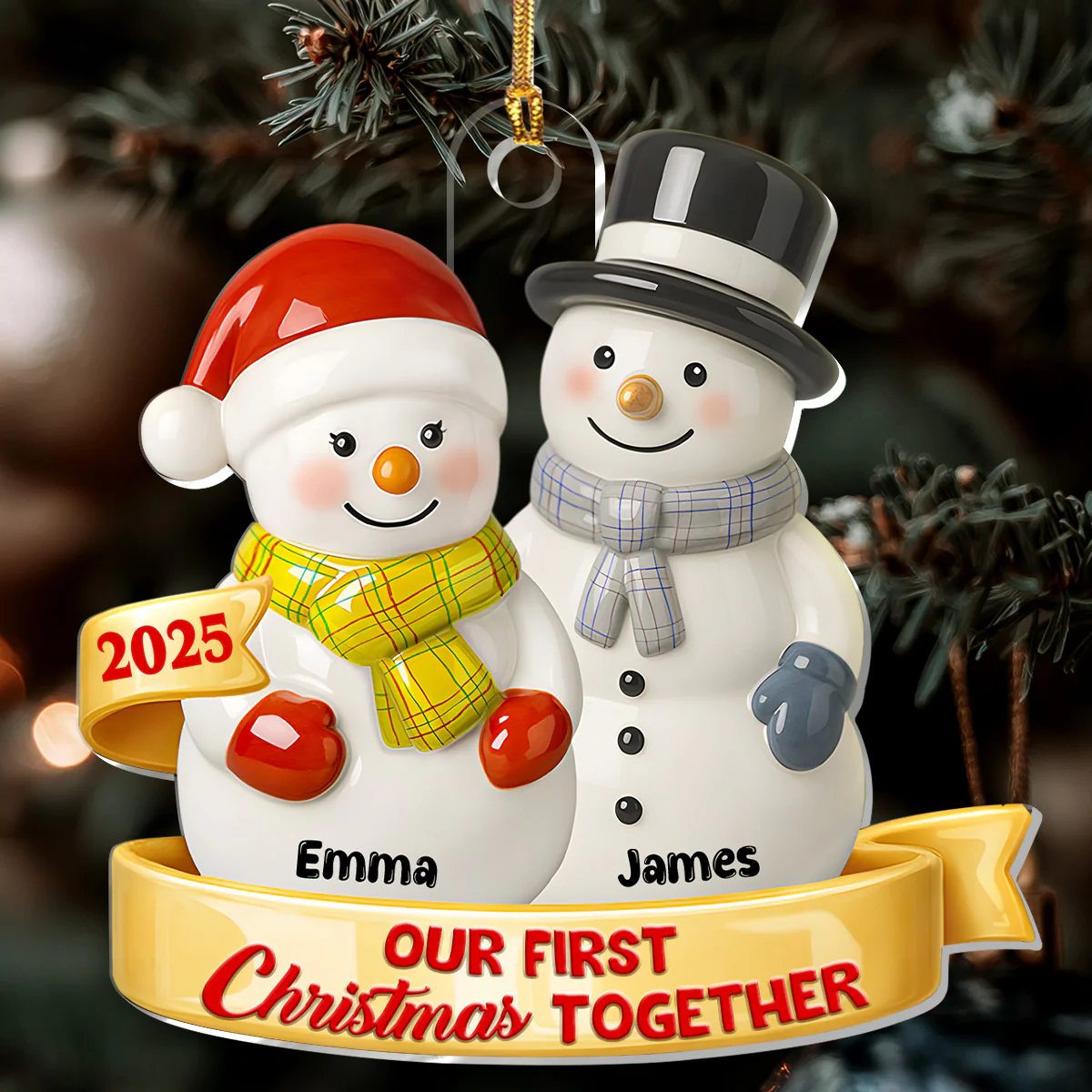 Happily Ever After - Personalized 1-Layer Acrylic Ornament - Image 6