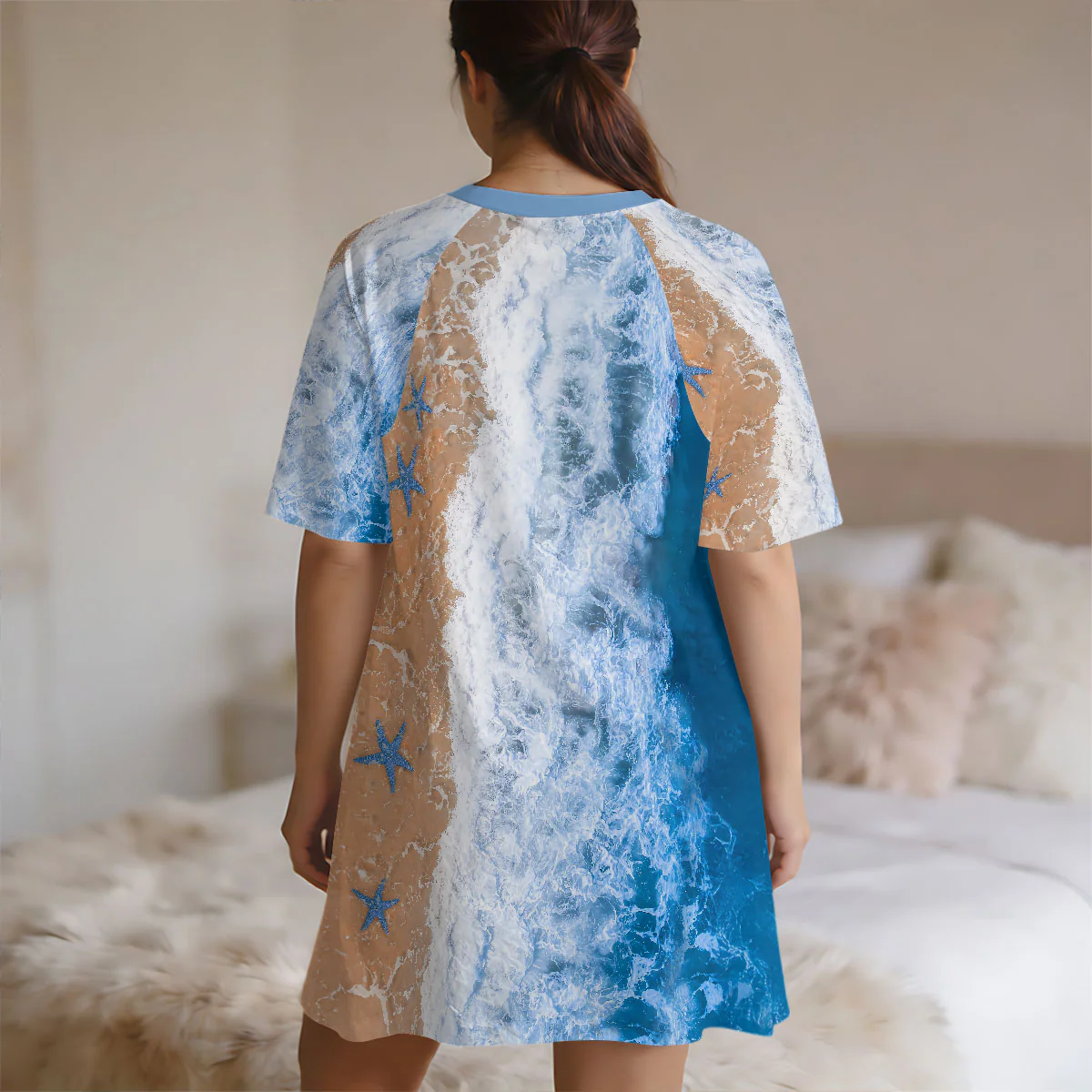 Happiness Is Being A Grandma - Personalized Sleep Tee - Image 4