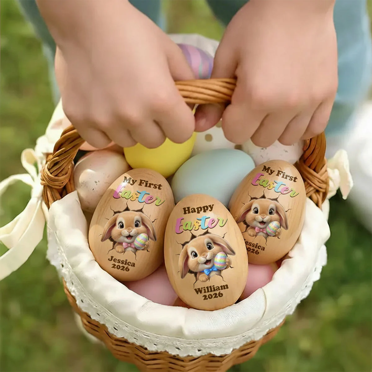 Happy 1st Easter - Personalized Musical Easter Egg Shaker - Image 4