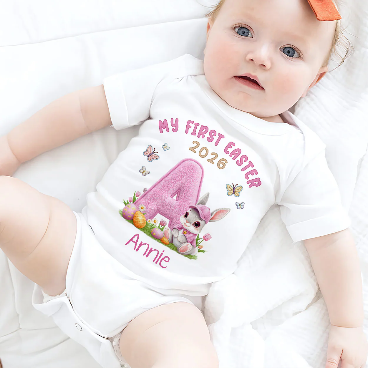 Happy Easter 2026 - Personalized Baby Onesie - Image 2