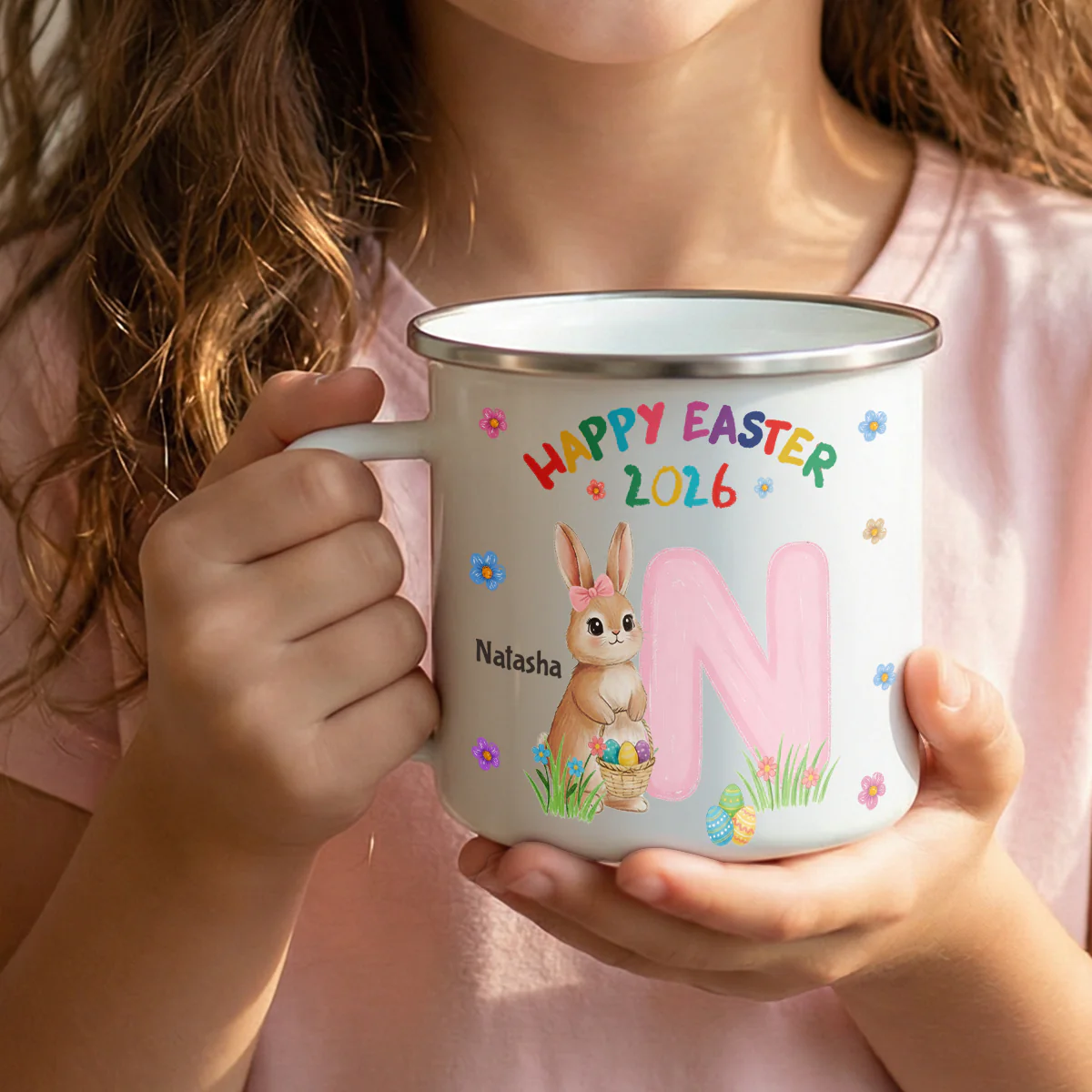 Happy Easter 2026 - Personalized Enamel Mug - Image 5