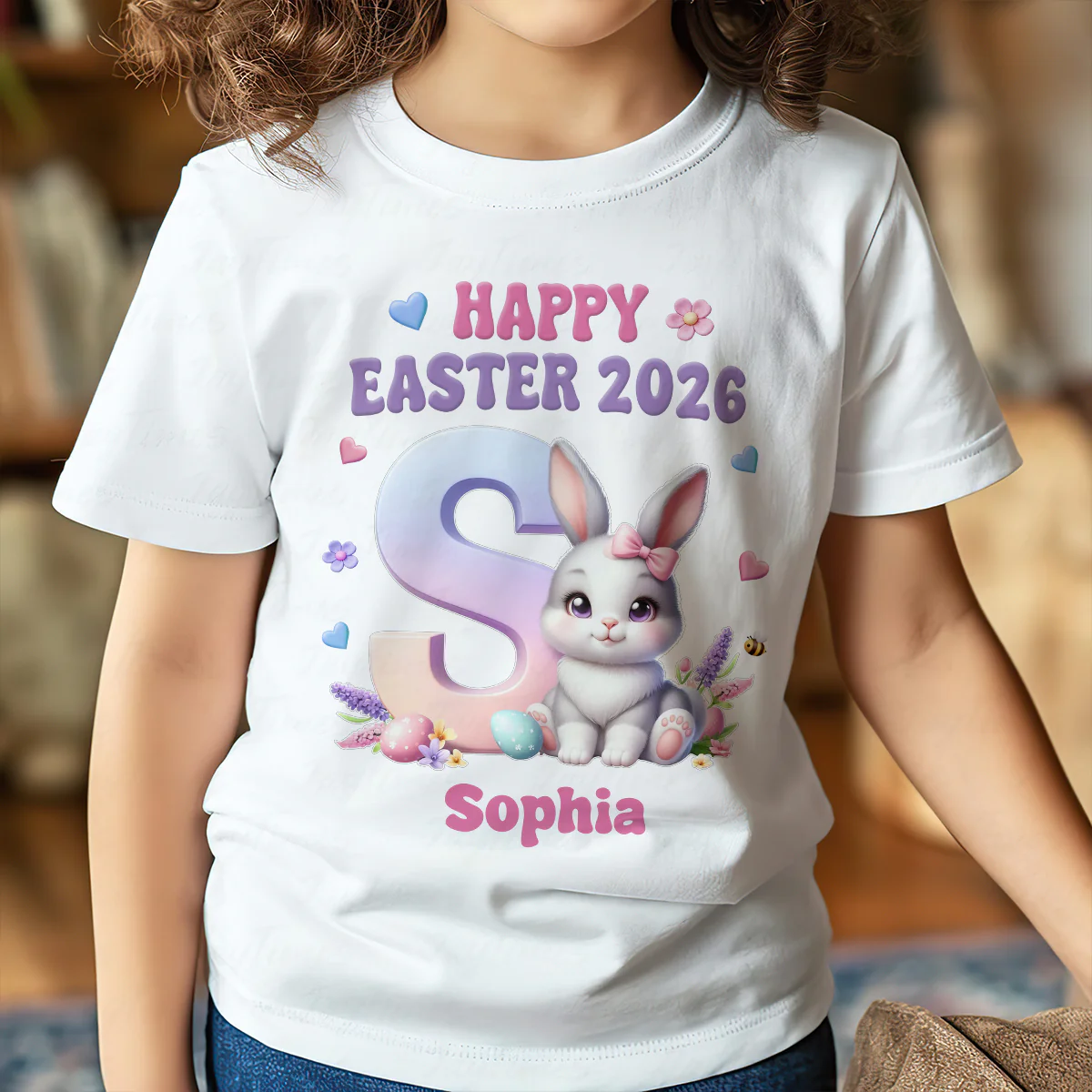 Happy Easter 2026 - Personalized Kid T-Shirt - Image 3