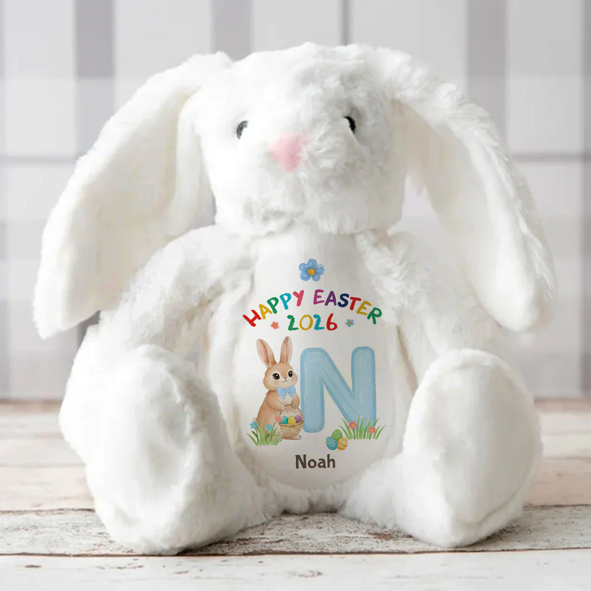 Happy Easter 2026 - Personalized Stuffed Bunny - Image 3