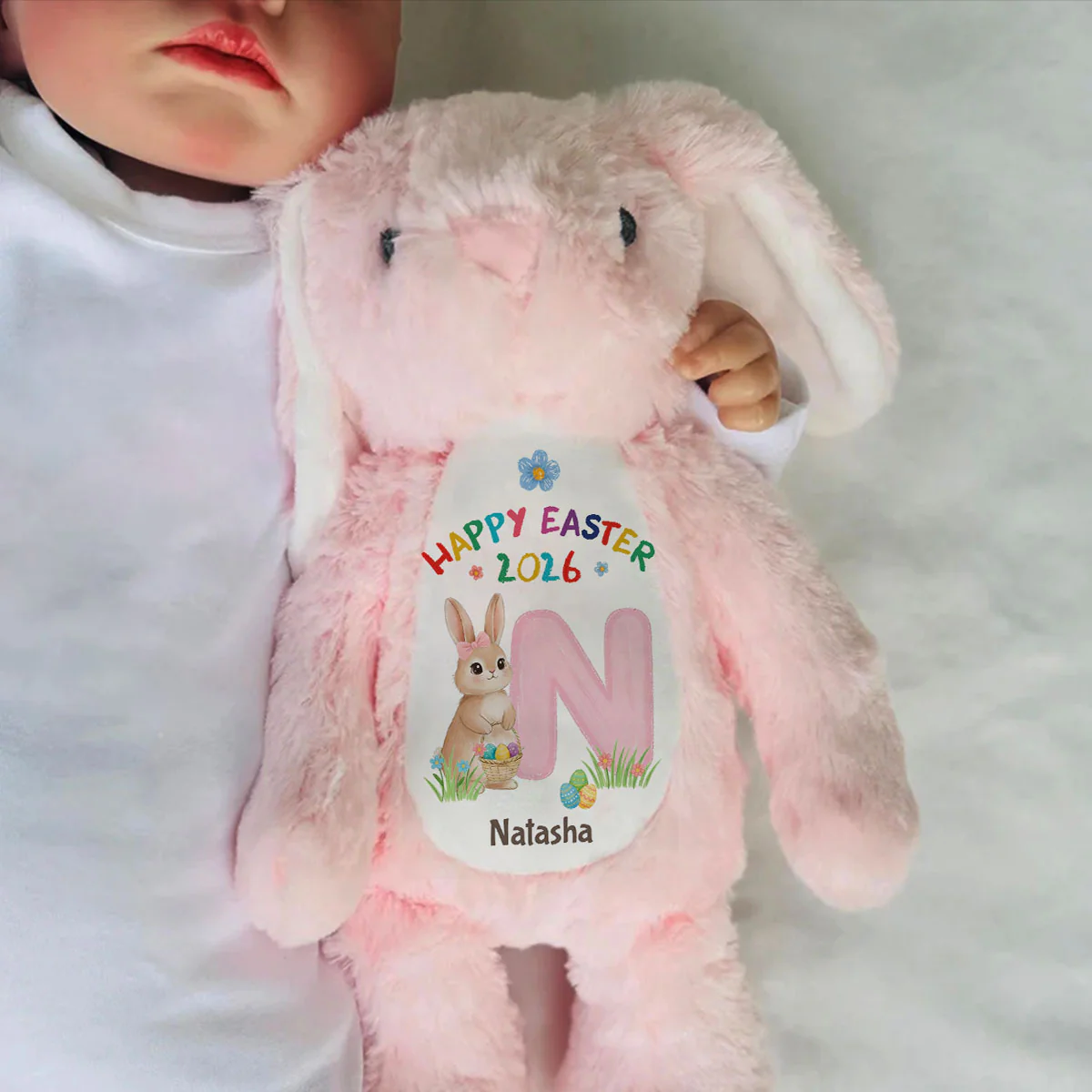 Happy Easter 2026 - Personalized Stuffed Bunny - Image 4