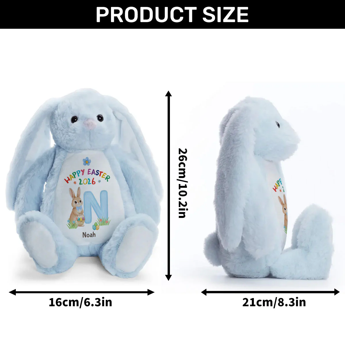 Happy Easter 2026 - Personalized Stuffed Bunny - Image 9