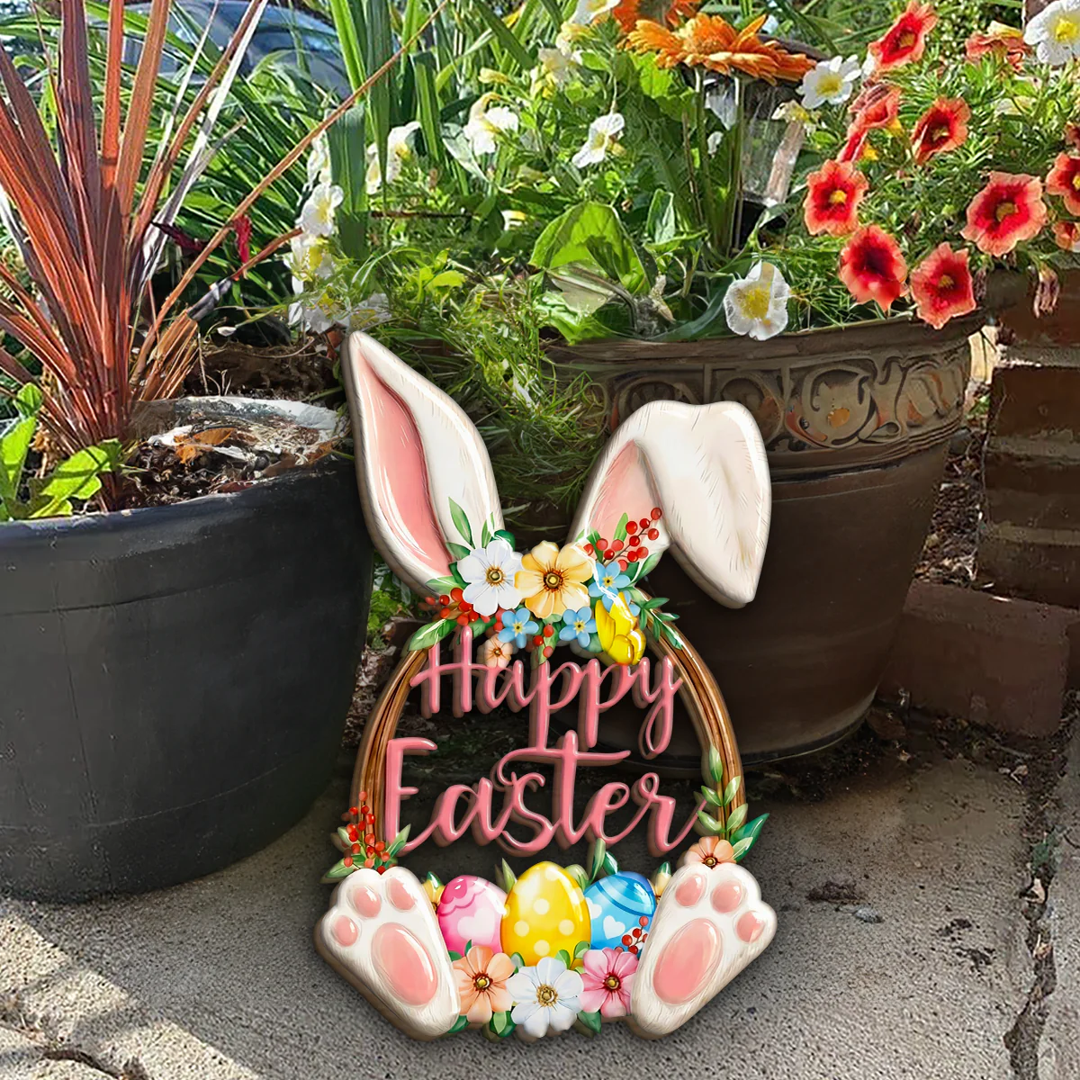 Happy Easter Bunny -  Wooden Door Sign - Image 5