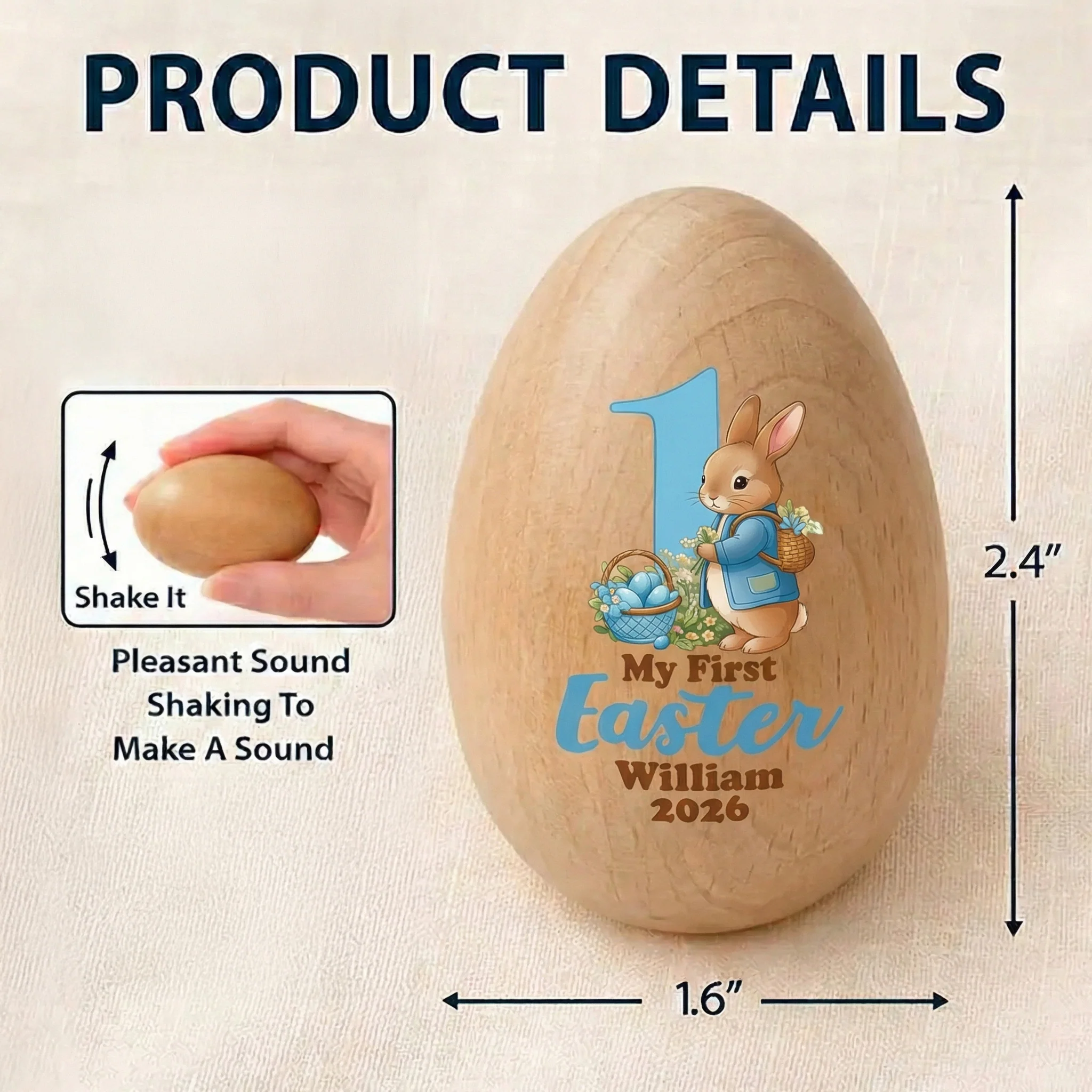 Happy Easter - Personalized Musical Easter Egg Shaker - Image 5