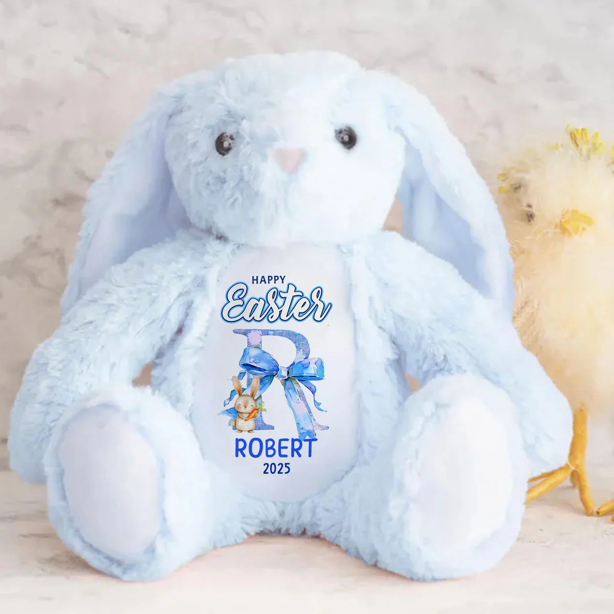 Happy Easter - Personalized Stuffed Bunny - Image 4