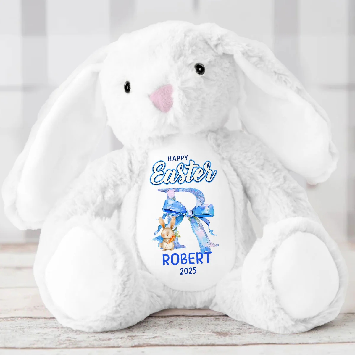 Happy Easter - Personalized Stuffed Bunny - Image 5