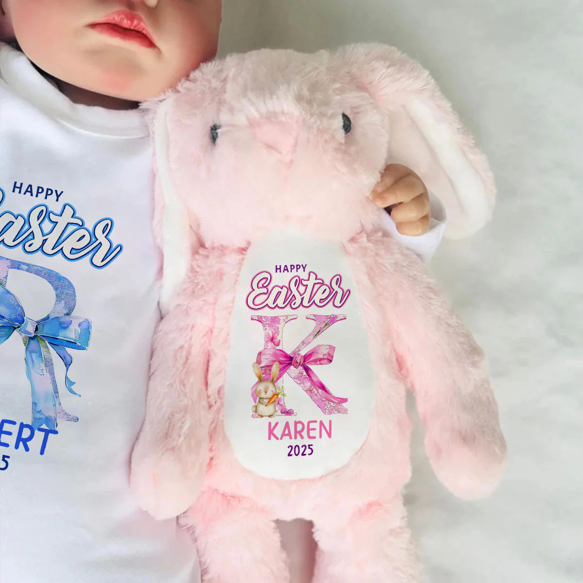 Happy Easter - Personalized Stuffed Bunny - Image 6