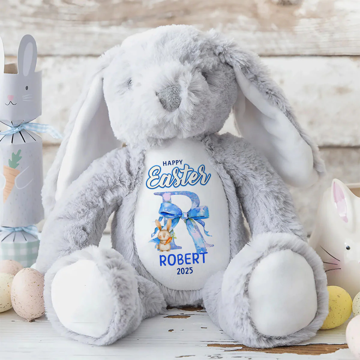 Happy Easter - Personalized Stuffed Bunny - Image 8