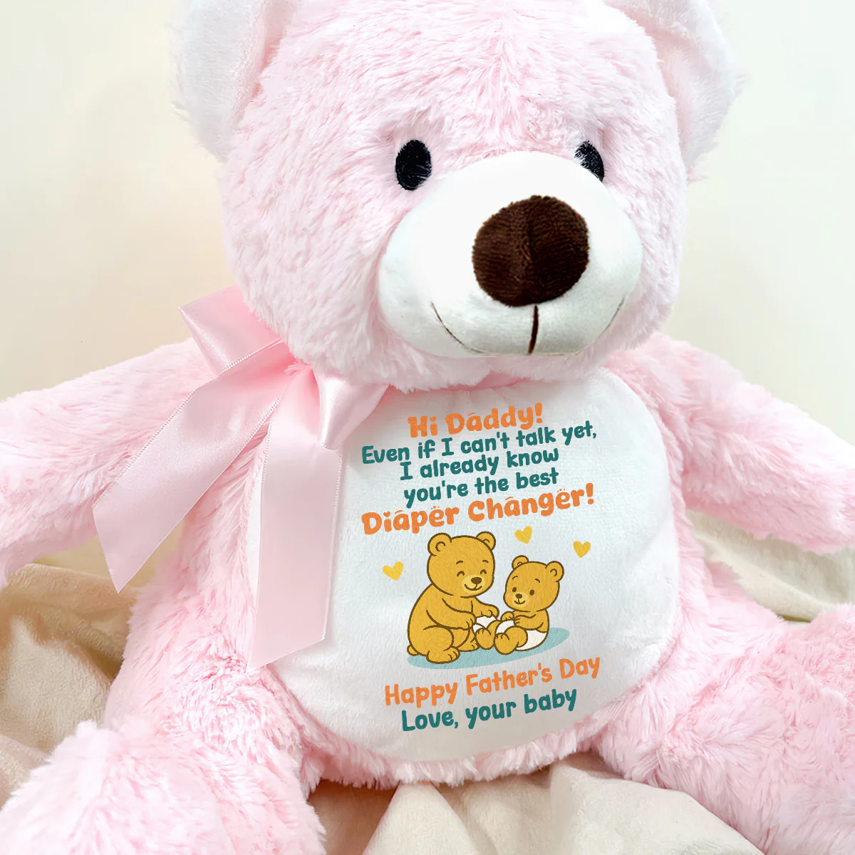 Happy Father's Day - Personalized Teddy Bear - Image 2
