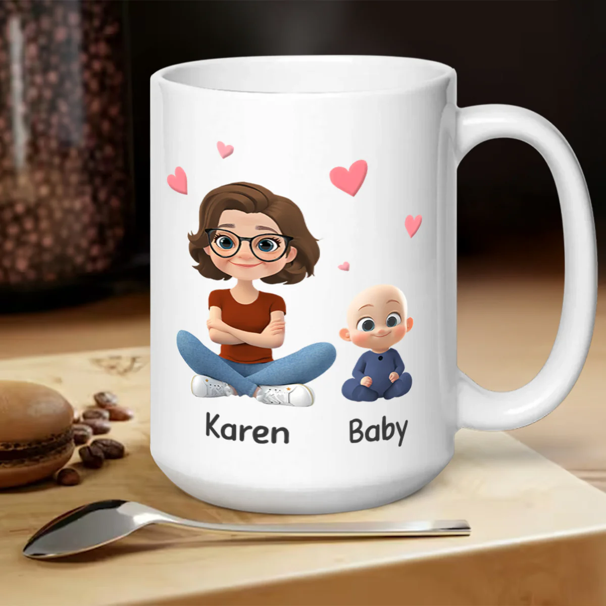 Happy First Mother's Day As My Godmother - Personalized Ceramic Coffee Mug - Image 5